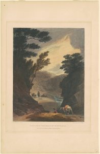 Vista perto das Cataratas de Schuylkill de John Hill, after Joshua Shaw