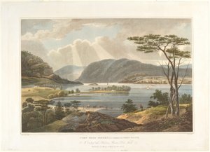 Vista de Fishkill olhando para West Point de John Hill after William Guy Wall