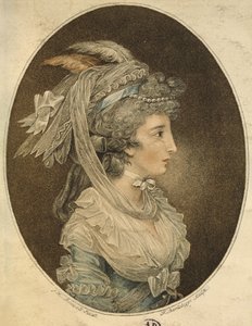 Penteado inglês, gravado por Francesco Bartolozzi (1727-1815) (gravura a cores) de John Hodges Benwell