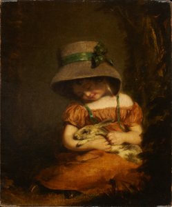 Rapariga com um coelho de John Hoppner