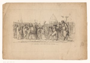 Catharina Paulowna van Rusland em Oxford, 1814 A procissão de Oldenburg através de Oxford. Maio de 1814 (título no objeto) de John Hughes