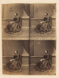 Folha de amostra sem cortes de retratos em formato «cartes-de-visite»