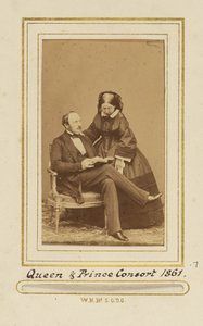 Rainha e príncipe consorte, escritura de John Jabez Edwin Mayall