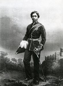 Albert Edward, Príncipe de Gales, gravado por DJ Pound a partir de uma fotografia, de "A Sala de Estar de Personagens Eminentes, Volume 2", publicado em Londres, 1860