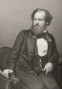 Albert Smith (1816-60) gravado por DJ Pound de uma fotografia, de "A Sala de Estar de Personagens Eminentes, Volume 2", publicado em Londres, 1860 (gravura)