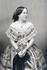 Clara Novello (1818-1908) gravada por DJ Pound a partir de uma fotografia, de &39;A Sala de Estar de Personagens Eminentes, Volume 2&39;, publicada em Londres, 1860