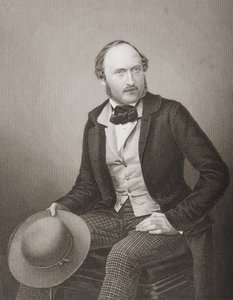 SAR Principe Albert (1819-1861) Príncipe Consorte da Grã-Bretanha e Irlanda, gravado por DJ Pound de uma fotografia, de &39;A Sala de Estar de Personagens Eminentes, Volume 2&39;, publicado em Londres, 1860