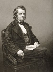 John Arthur Roebuck (1801-79), gravado por DJ Pound de uma fotografia, de &39;A Sala de Estar de Personagens Eminentes, Volume 2&39;, publicado em Londres, 1860