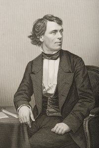 John Bartholomew Gough (1817-86), gravado por DJ Pound de uma fotografia de &39;A Sala de Estar de Personagens Eminentes, Volume 2&39;, publicado em Londres, 1860