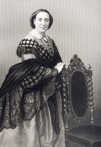 Madame Rosino Penco (1823-94) gravada por DJ Pound de uma fotografia, de &39;A Sala de Estar de Personagens Eminentes, Volume 2&39;, publicada em Londres, 1860
