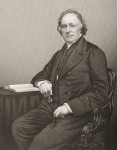 Thomas Binney (1798-1874) gravado por DJ Pound a partir de uma fotografia, de &39;A Sala de Estar de Personagens Eminentes, Volume 2&39;, publicada em Londres, 1860 de John Jabez Edwin Paisley Mayall