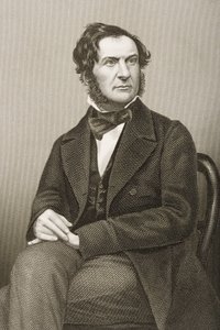 William Ewart Gladstone (1809-98) gravado por DJ Pound de uma fotografia, de &39;A Sala de Estar de Personagens Eminentes, Volume 2&39;, publicado em Londres, 1860 de John Jabez Edwin Paisley Mayall