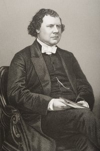 William Morley Punshon (1824-81) gravado por DJ Pound de uma fotografia, de &39;A Sala de Estar de Personagens Eminentes, Volume 2&39;, publicado em Londres, 1860