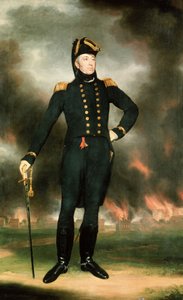 Contra-almirante Sir George Cockburn (1772-1853), c.1817 (óleo sobre tela) de John James Halls