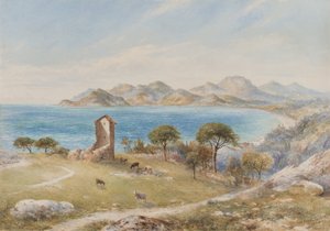 Vista das montanhas Esterelles de Cannes (wc no papel)
