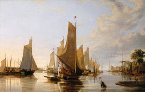 The Yarmouth Water Frolic, c.1821 (óleo sobre tela) de John & John Berney (1794 1842) Crome