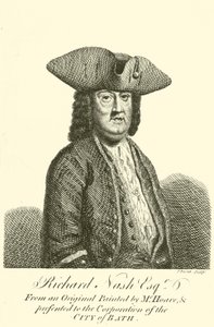 Richard Nash, conhecido como Beau Nash, Welsh dandy, jogador e Mestre de Cerimónias em Bath (gravura)