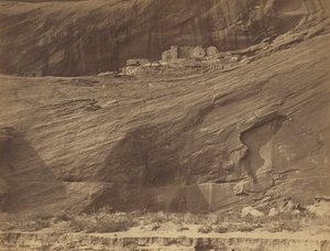 Ruínas de habitações nas falésias, Canyon de Chelly, 1889 (foto)