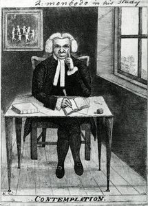 Contemplação - Lord Monboddo em seu estudo, 1784 de John Kay