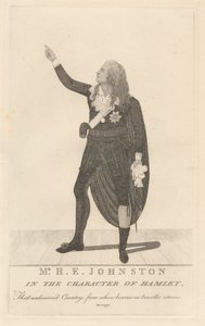 Sr. H. E. Johnston na personagem de Hamlet de John Kay