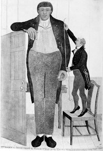 Sr. OBrien, o gigante irlandês, o homem mais alto do mundo conhecido, 1803.