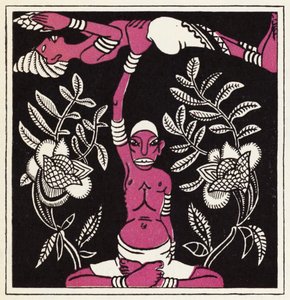 Embelezamento para A História de Aladino e a Lâmpada Maravilhosa (cor litho) de John Kettelwell