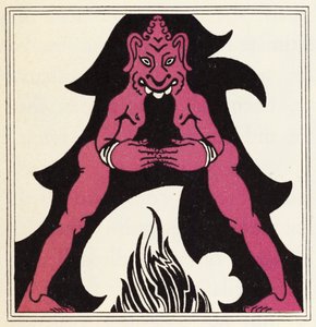 Embelezamento para A História de Aladino e a Lâmpada Maravilhosa (cor litho)