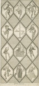 Betley Glass Window - Morris Dancers: engraving, nd [1751-1790]
