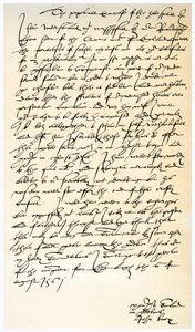 Carta de John Knox a Sir Nicholas Throgmorton, 6 de agosto de 1561.