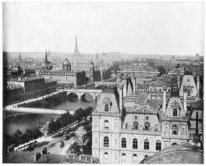 Panorama de Paris, França, final do século XIX.