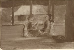 Garotas na cabana samoana de John La Farge