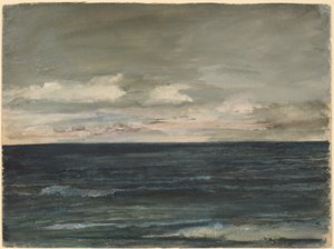 Estudo de lição na costa de Jersey de John La Farge