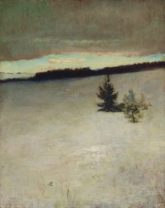 Campo de neve, manhã, Roxbury de John La Farge