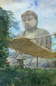 A Grande Estátua do Buda Amida em Kamakura, conhecida como Daibutsu..., 1887.