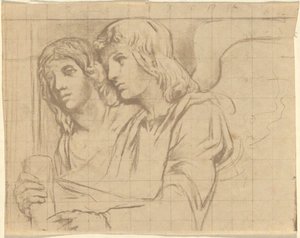 Dois anjos para Trinity Church, Boston de John La Farge