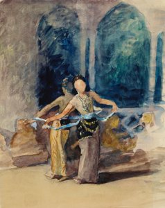 Village Dancing Girls em Garoet no Preanger Regency, Java de John La Farge