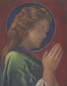 A Saint (pastel e aquarela sobre papel montado em madeira compensada)