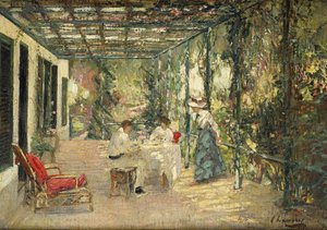 Café da Manhã no Terraço de John Lavery