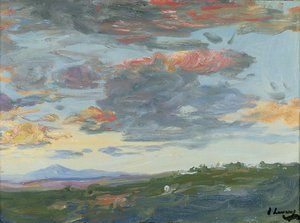 Noite, Tânger (óleo sobre tela) de John Lavery