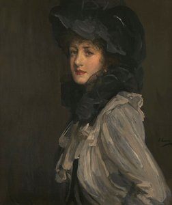 Senhora de cinzento e preto de John Lavery
