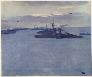 O Firth of Forth, Wind, 1917, de artistas britânicos na frente, continuação da frente ocidental, 1918