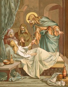 Jesus levantando a filha de Jairo