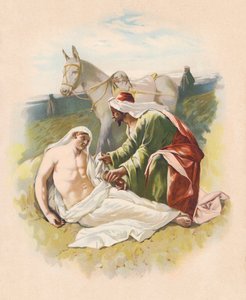O Bom Samaritano (litografia a cores) de John Lawson