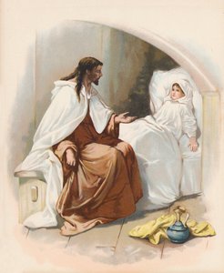 A ressurreição da filha de Jairo (litografia a cores) de John Lawson