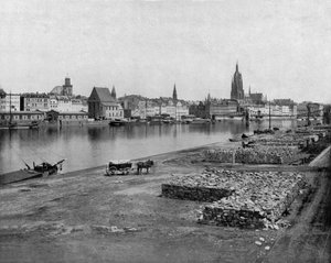 Frankfurt on the Mein na Alemanha, c. 1900 (foto a p/b)