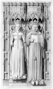 Efígie de Henrique IV e sua rainha Joana de Navarra na Catedral de Canterbury, 1826