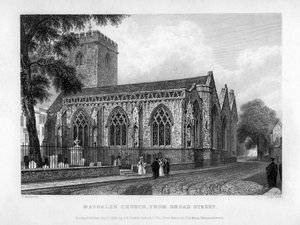 Magdalen Church, de Broad Street, Oxford, 1833. de John Le Keux