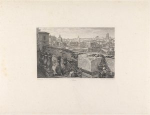 Roma, dos Jardins Farnese de John Le Keux