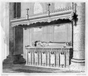 Túmulo de Henrique IV e sua rainha Joana de Navarra na Catedral de Canterbury, 1825