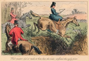 "O que importava para ele como ela cavalgava, confundisse este lugar feio", 1865. Artistas: John Leech, Hablot Knight Browne. de John Leech, Hablot Knight Browne